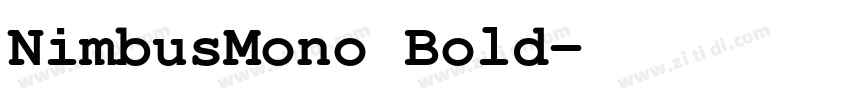 NimbusMono Bold字体转换